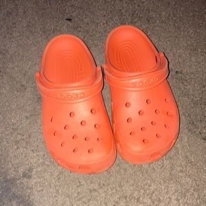Orange crocs